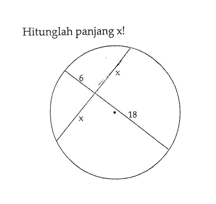 Hitunglah panjang x! 6 x x 18 