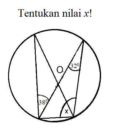 Tentukan nilai x ! O 32 38 x 