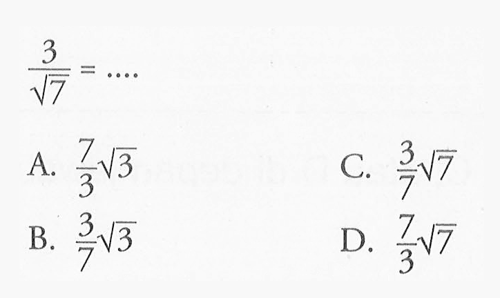 3/akar(7) =...