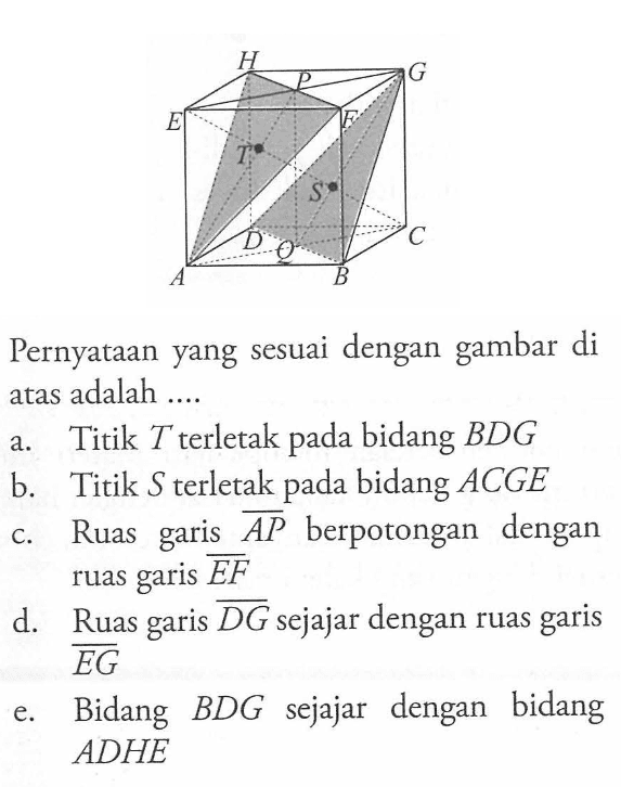 Pernyataan yang sesuai dengan gambar di atas adalah ...