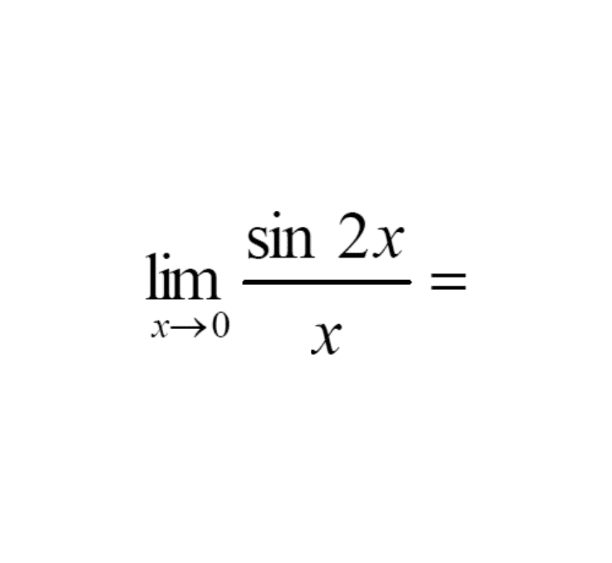 lim x->0 sin 2x/x=