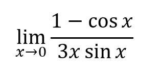 limit x -> 0 (1-cosx)/3x sinx