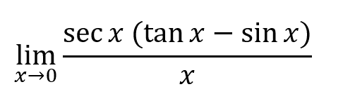 lim x->0 (sec x(tan x-sin x))/x