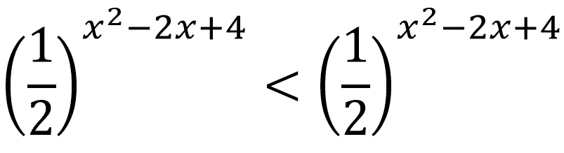 (1/2)^(x^2-2x+4)<(1/2)^(x^2-2x+4)