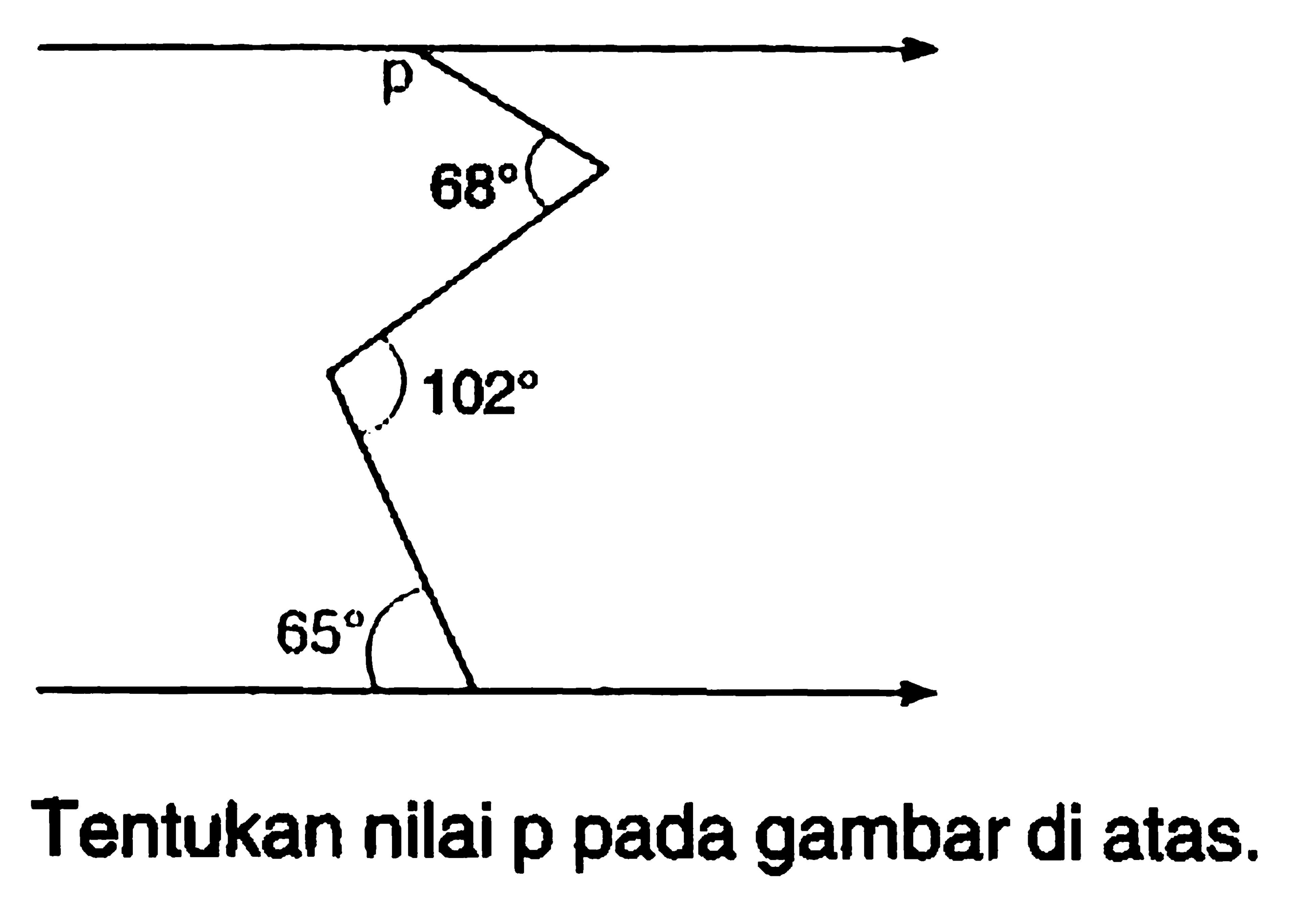 p 68 102 65Tentukan nilai p pada gambar di atas.