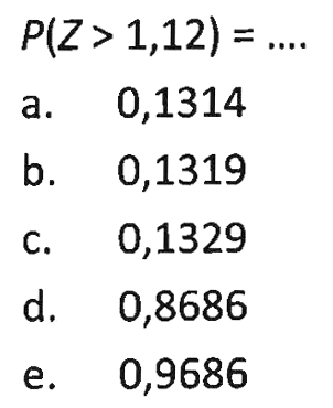 P(Z>1,12)=.... 