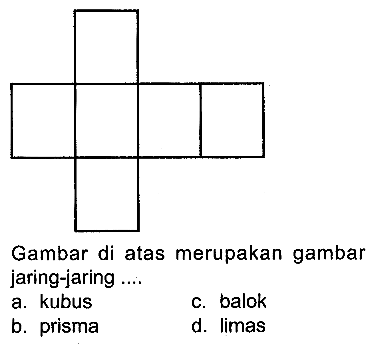 Gambar di atas merupakan gambar jaring-jaring ....