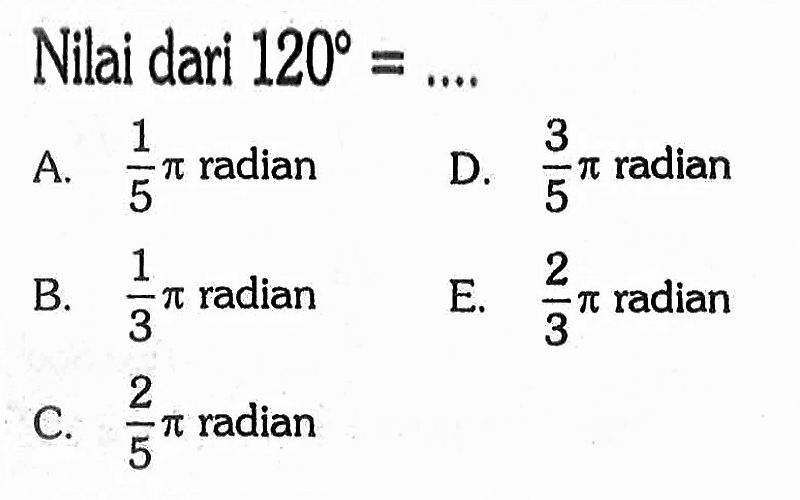 Nilai dari 120= ...