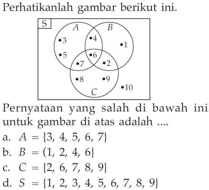 Perhatikanlah gambar berikut ini. Pernyataan yang salah di bawah ini untuk gambar di atas adalah ....