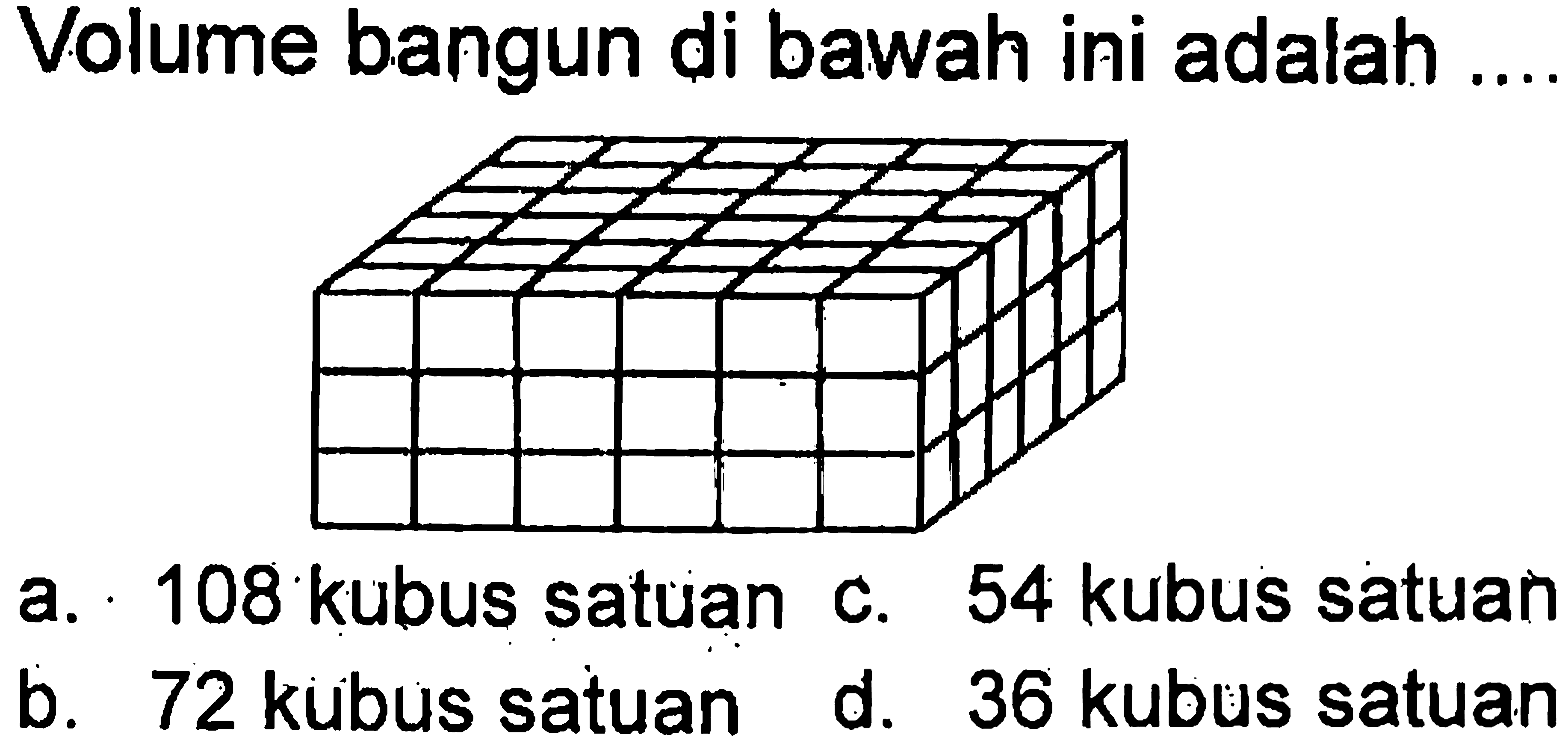 Volume bangun di bawah ini adalah ...