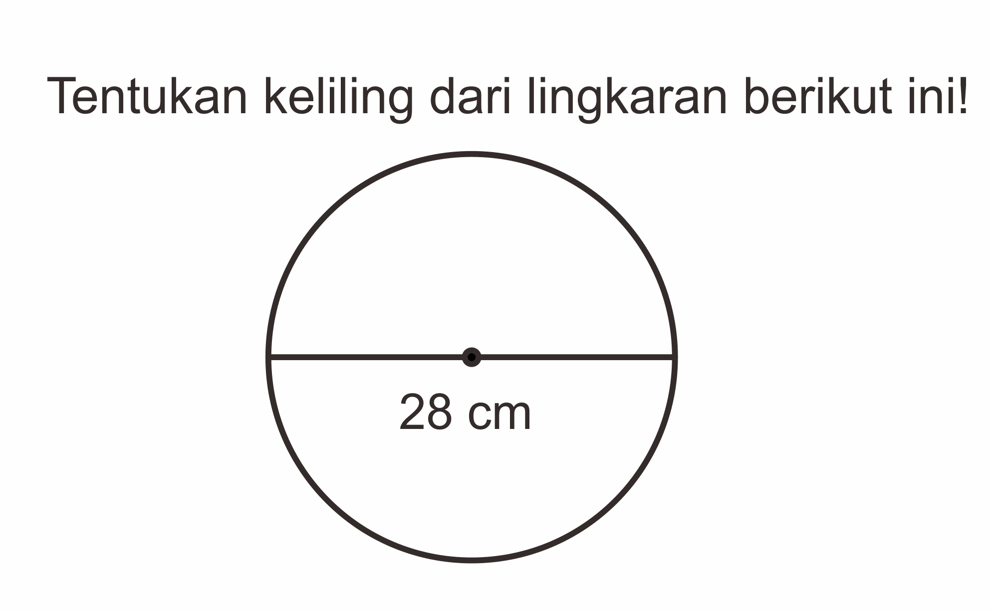 Tentukan keliling dari lingkaran berikut inil 28 cm