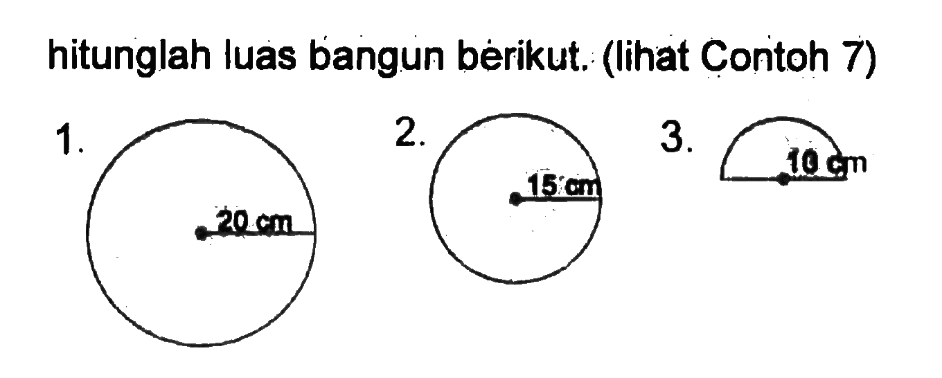 hitunglah luas bangun berikut. (lihat Contoh 7)