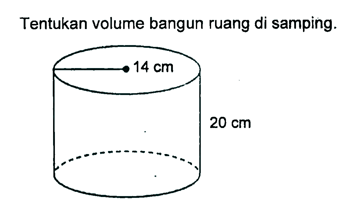 Tentukan volume bangun ruang di samping