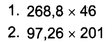 1. 268,8 x 46 
2. 97,26 x 201