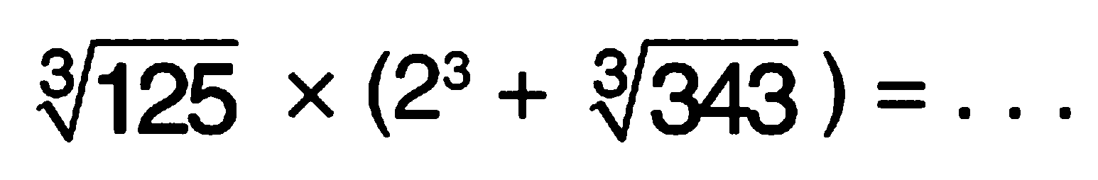 125^(1/3) x (2^3 + 343^(1/3)) =......