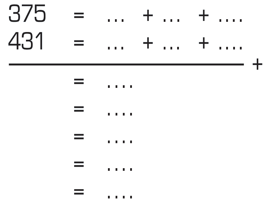 375 + 431 = ... + ...