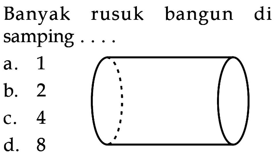 Banyak rusuk bangun di samping