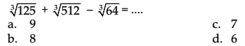 125^(1/3) + 512^(1/3) - 64^(1/3) = ....