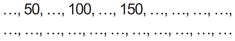 ..., 50, ..., 100, ..., 150,...., ....., ....., ....., ....., ......, ......, ......, ....., ......, ......, ......, ......, 