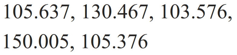 105.637, 130.467, 103.576, 150.005, 105.376