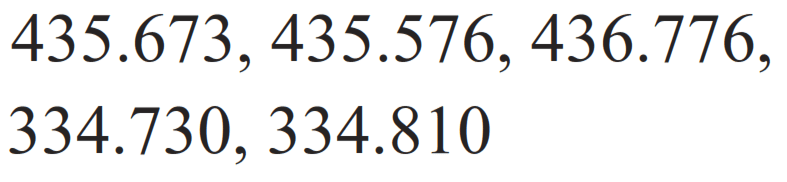  435.673, 435.576, 436.776, 334.730, 334.810 