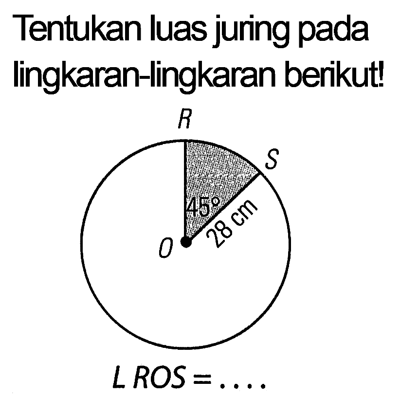 Tentukan luas jurng pada lingkaran-lingkaran berikut!