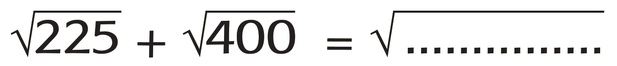 akar(225) + akar(400) = akar(...)