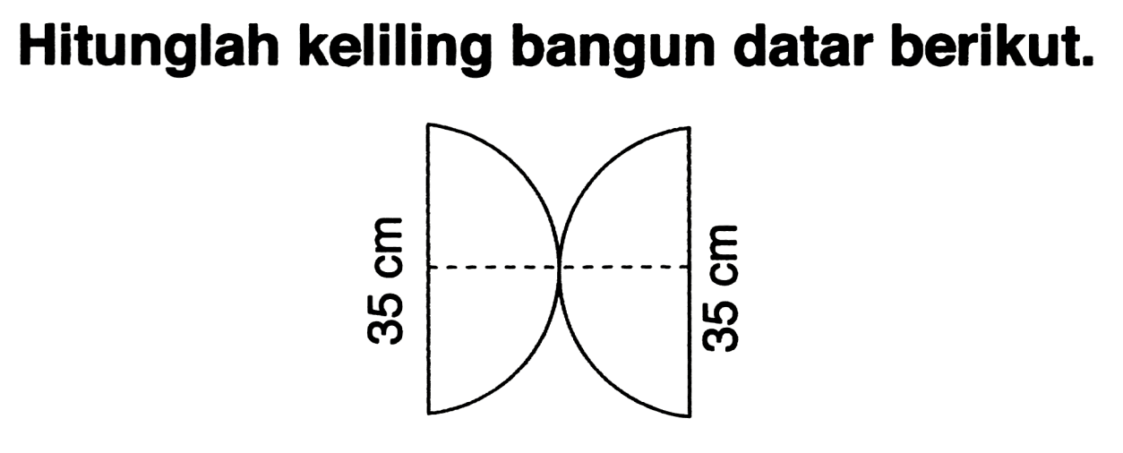 Hitunglah keliling bangun datar berikut.