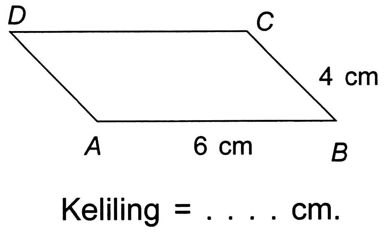 Keliling  =... . cm