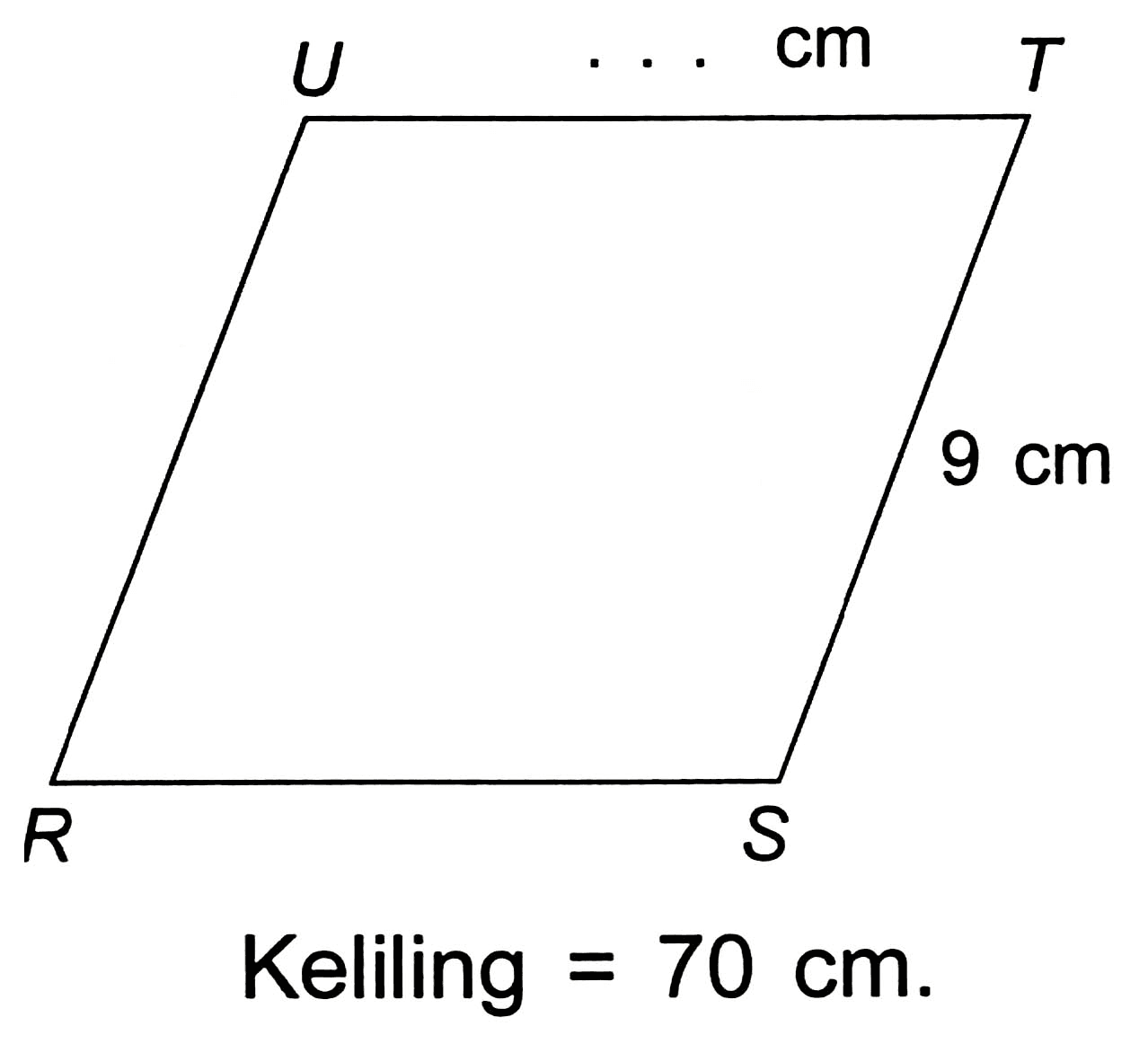 Keliling  =70 cm .