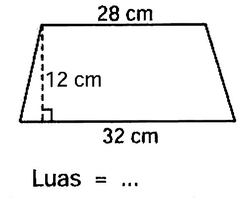  28 cm 

 { Luas )=...
