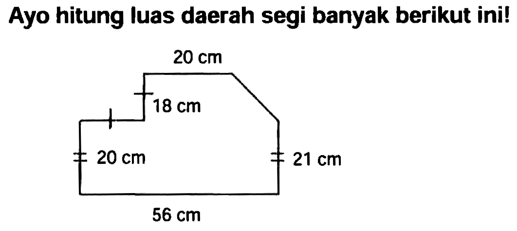 Ayo hitung luas daerah segi banyak berikut ini!