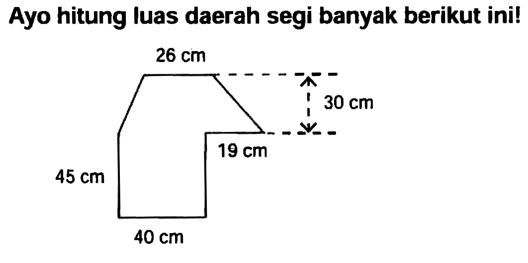 Ayo hitung luas daerah segi banyak berikut ini!