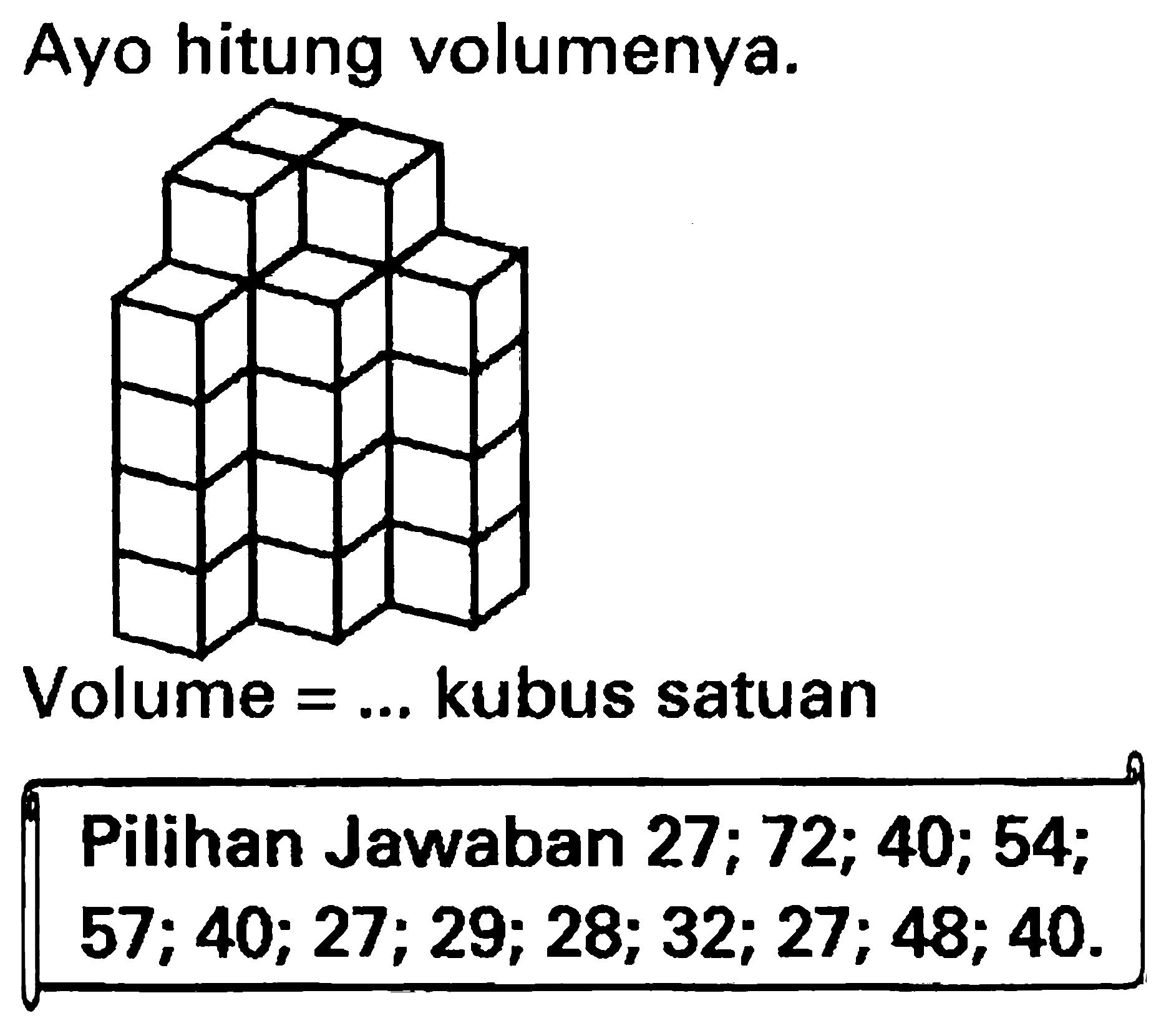 Ayo hitung volumenya.