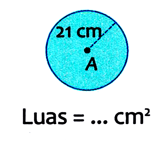  21 cm 
Luas  =... cm^2 