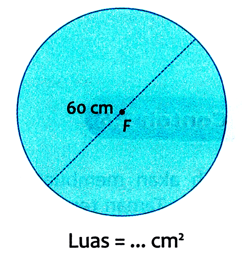 60 cm F 
Luas = ... cm^2 