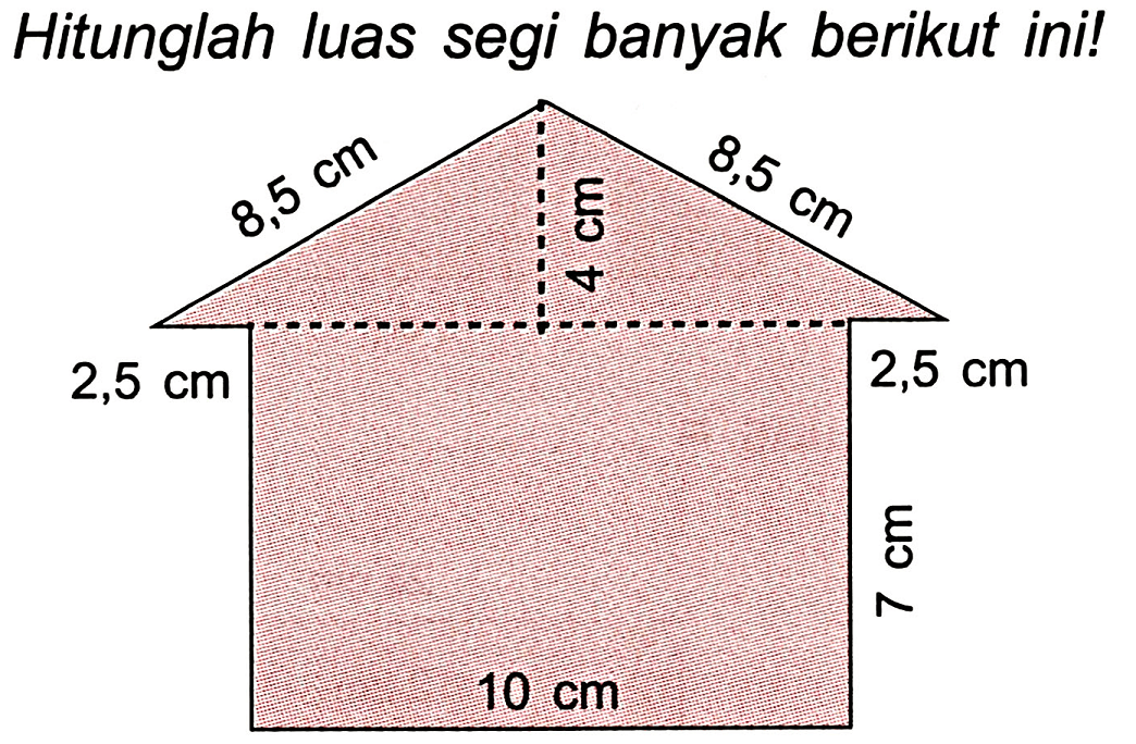 Hitunglah luas segi banyak berikut ini!