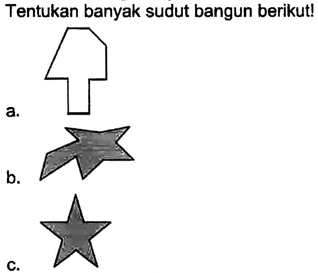 Tentukan banyak sudut bangun berikut!
a.
C1CCCCCCCCC1
b.
C1CC2CCC(C1)C2
c.
 C 1 C C C 2 C C C C ( C 1 ) C 2 1