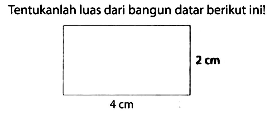 Tentukanlah luas dari bangun datar berikut ini!