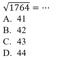 akar(1764) = ...
