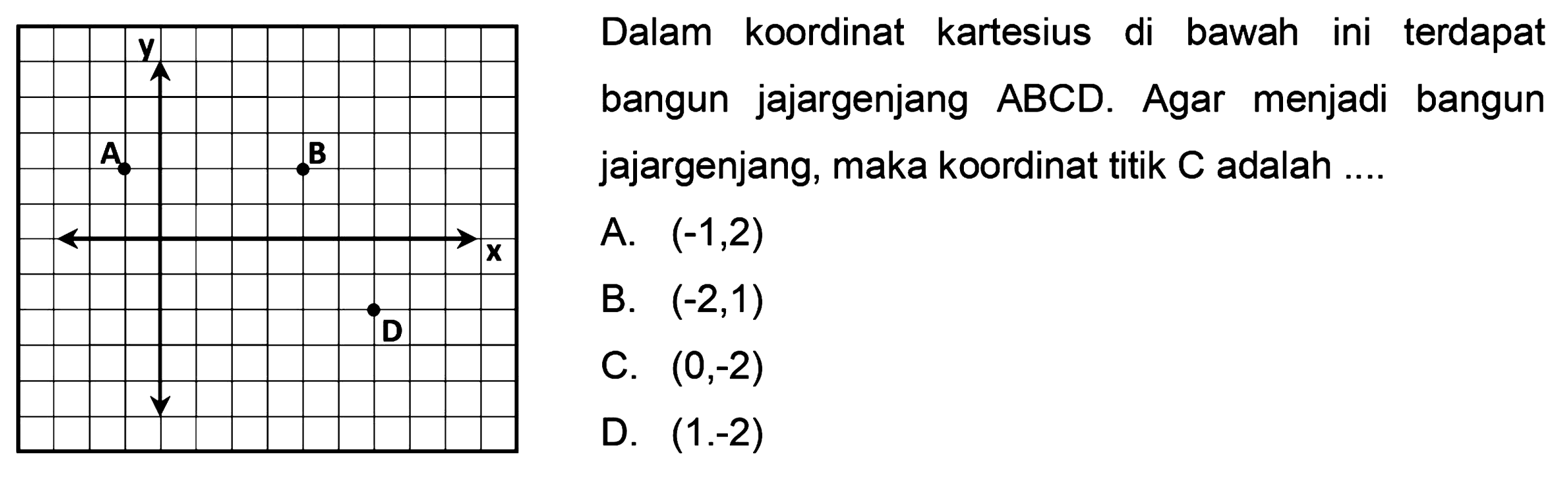 {|l|l|l|l|l|l|l|l|l|)
   {y)          
    up->         
           
   A     B     
          
          
            x 
             
          D   
           
          
         

