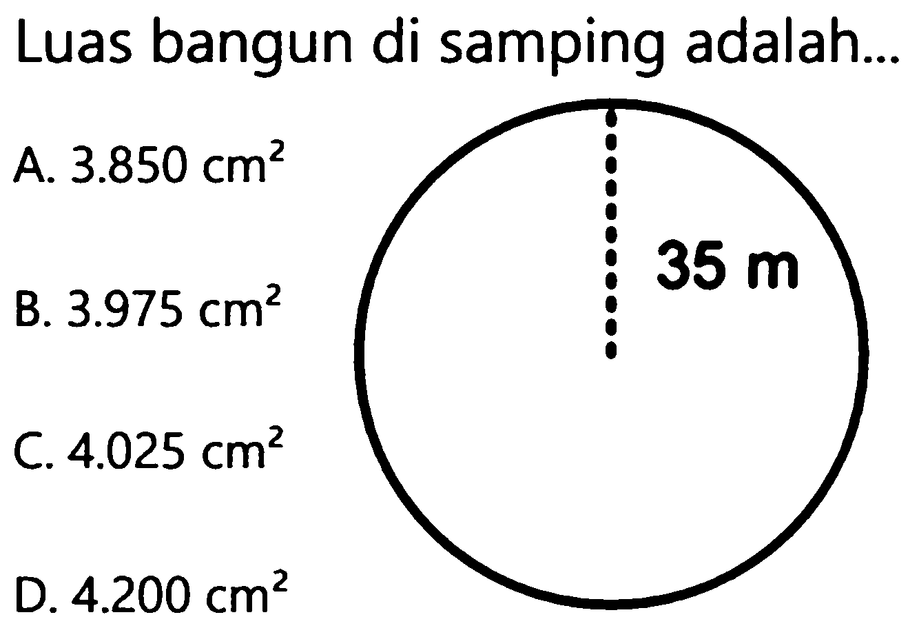 Luas bangun di samping adalah...