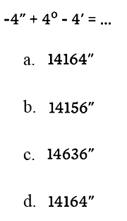 -4'' + 4 - 4' = ...