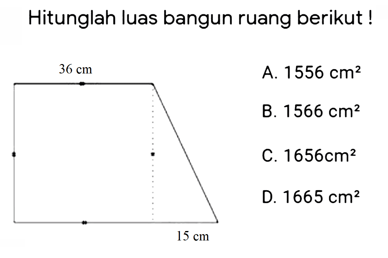 Hitunglah luas bangun ruang berikut!