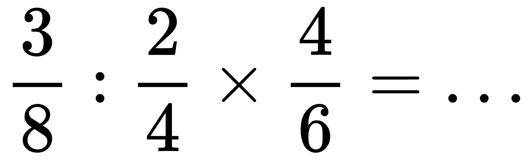 (3)/(8): (2)/(4) x (4)/(6)=...