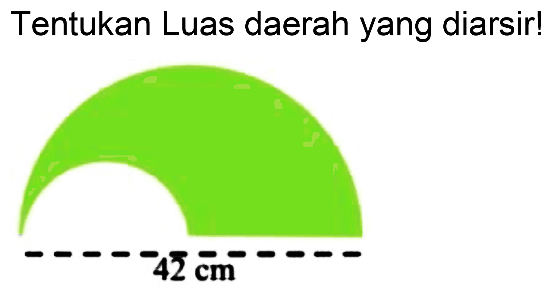 Tentukan Luas daerah yang diarsir!
 -4 {cm)^(-..-..) 