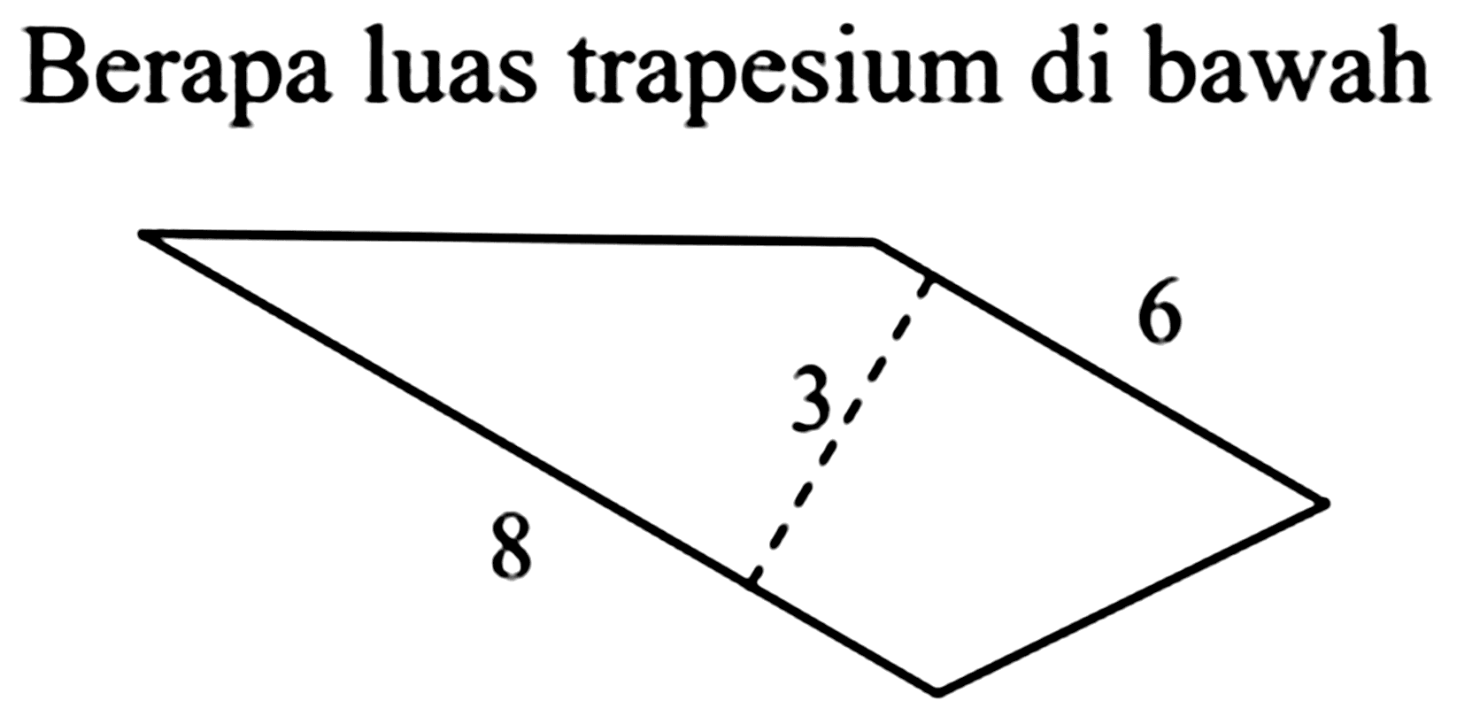 Berapa luas trapesium di bawah