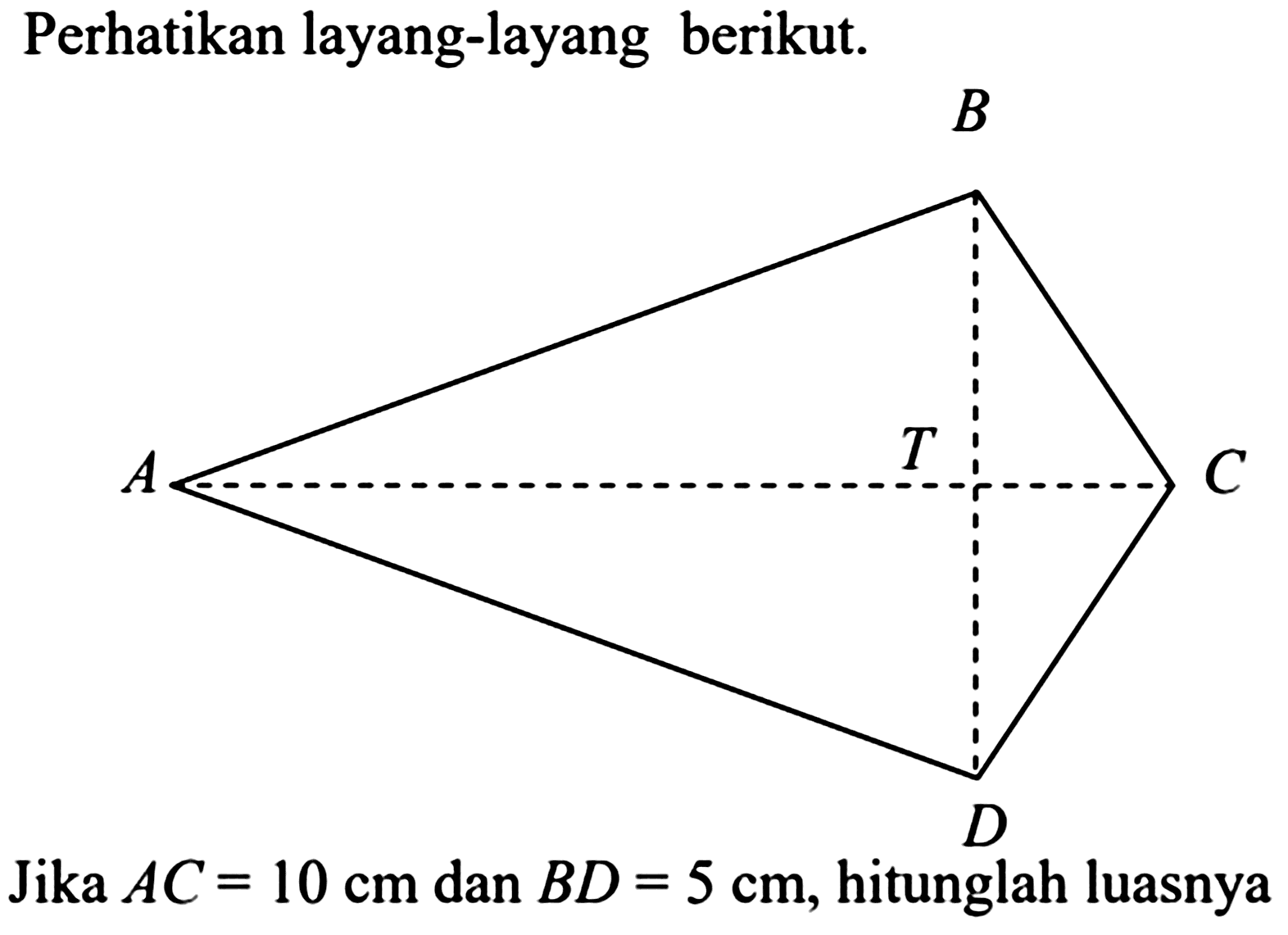 Perhatikan layang-layang berikut.