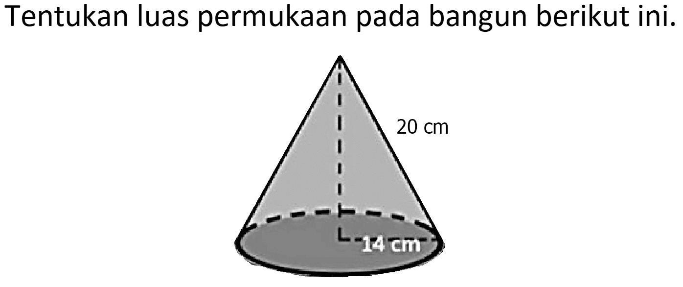 Tentukan luas permukaan pada bangun berikut ini.