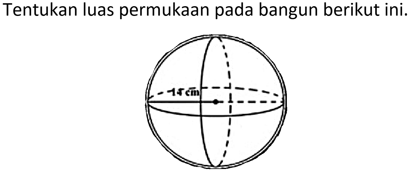 Tentukan luas permukaan pada bangun berikut ini.